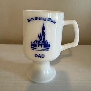 VINTAGE Walt Disney World milk glass mug